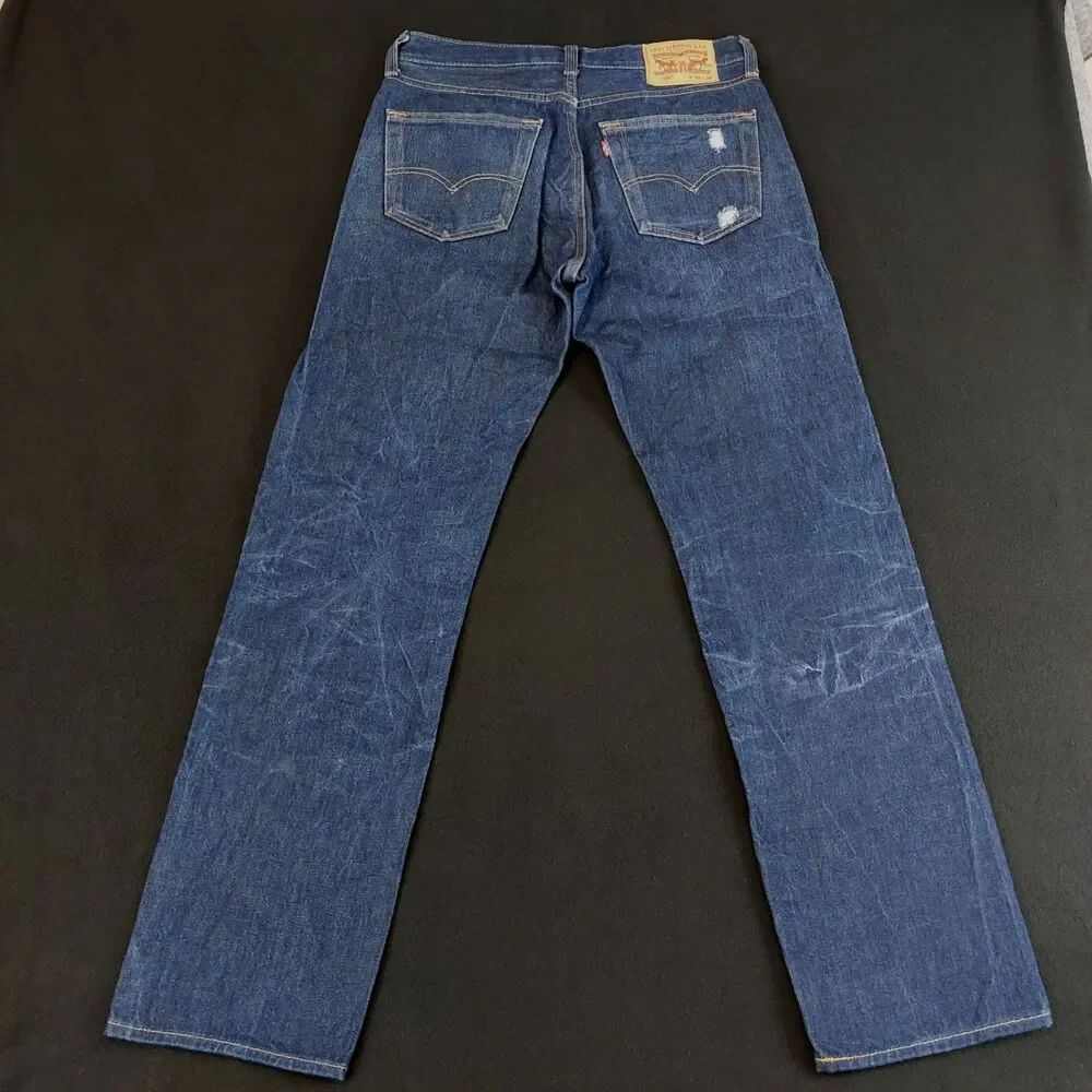 Levis 501 Original Fit Button Fly Jeans Men's Size 32x34 (Fit 32x32) Distressed